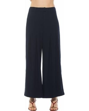 Alexia Admor Ilya High Waist Pleated Wide Leg Pants - Blue