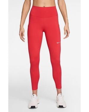 Nike Dri-Fit One High Waist 7/8 Leggings - Red