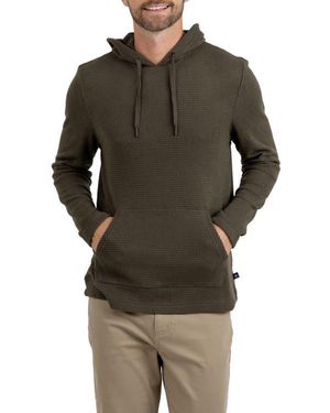 Rainforest Cabin Waffle Knit Hoodie - Green