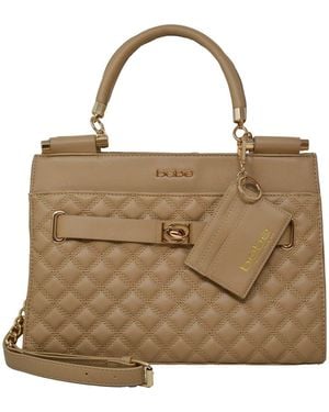 Bebe Alex Quilted Satchel - Natural