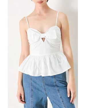 FREEMARKET Bow Front Tank Top - White