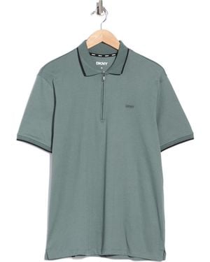 DKNY Zip Polo - Blue