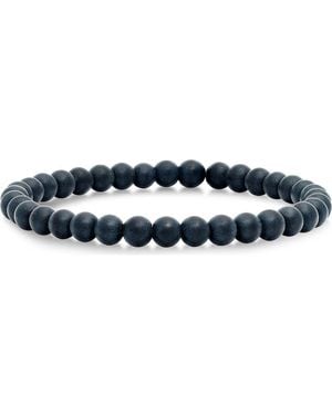 HMY Jewelry Lava Bead Stretch Bracelet - Blue