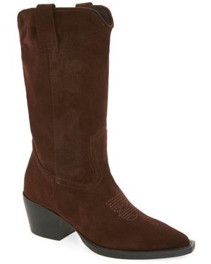 Steve Madden Anslee Western Boot - Brown