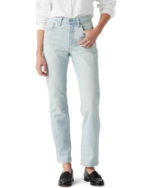 Levi's 501 High Waist Straight Leg Jeans - Blue