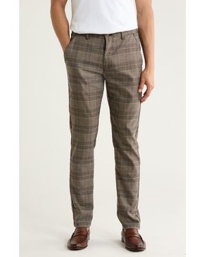 T.R. Premium Plaid Straight Leg Pants - Gray