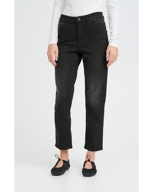 Ichi Ankle Straight Jeans - Black