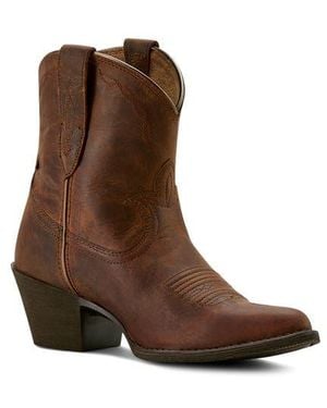 Ariat Maggie J Toe Short Western Boot - Brown