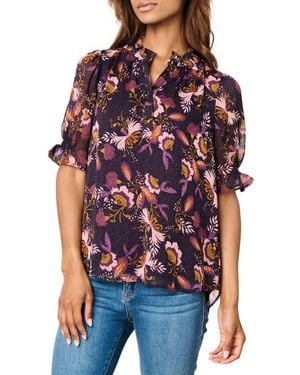 Gibsonlook Dianthus Henley Top - Red