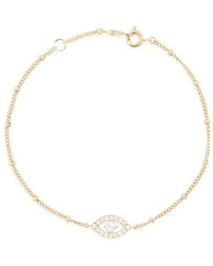 Nadri Pavé Cz Evil Eye Line Bracelet - White