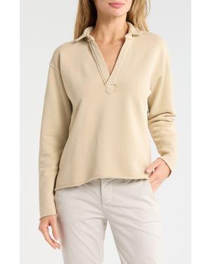 Frank & Eileen Patrick Cotton Popover Henley - Natural