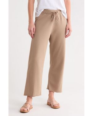 James Perse French Terry Raw Edge Sweatpants - Natural