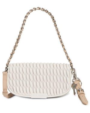 ☆新作☆ 【Steve Madden】 BECKA ショルダーバッグ（ホワイト） BECKA Bag White Moto Shoulder Strap Handbag – Steve Madden