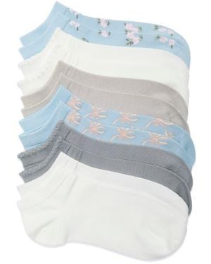 Lemon 6-Pack Ankle Socks - Blue