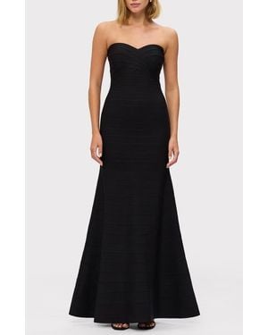 Hervé Léger The Sara Strapless Mermaid Gown - Black