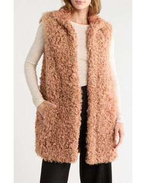 Longchamp Genuine Shearling Vest - Brown