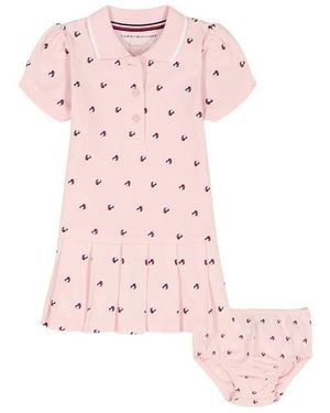Tommy Hilfiger Heart Polo Dress & Bloomers Set - Pink
