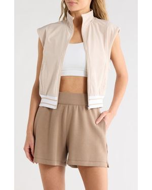 90 Degrees Fleece Inside Club Vest - Natural