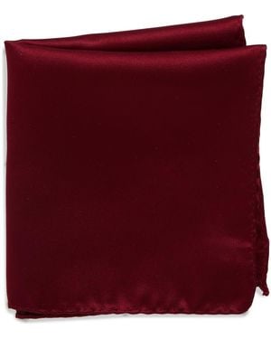 Con.struct Solid Satin Pocket Square - Red