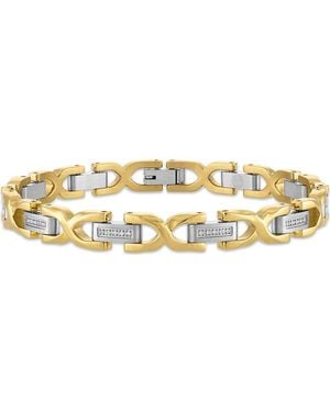 Esquire Diamond Two-Tone Link Bracelet - Metallic