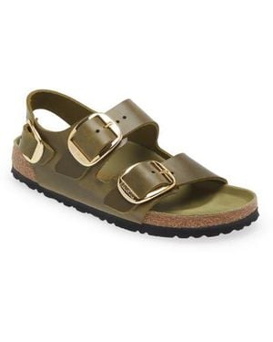 Birkenstock Milano Big Buckle Slingback Sandal - Green