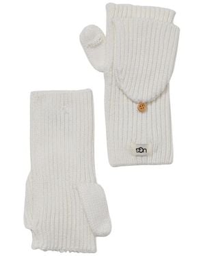 UGG Ugg Cozy Ribbed Knit Flip Mittens - Multicolor
