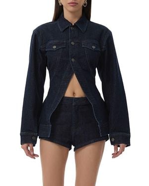 AFRM Tarvos Cutaway Denim Jacket - Blue