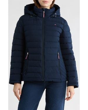 Tommy Hilfiger Stretch Water Resistant Quilted Jacket - Blue