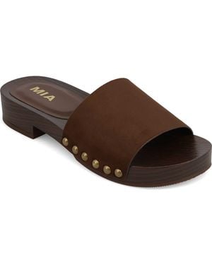 MIA Lanell Slide Sandal - Brown