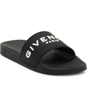 Givenchy Logo Slide Sandal - Black