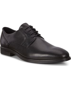 Ecco Queenstown Plain Toe Derby - Black