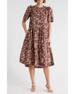 Free People Bella Mae Midi Dress - Brown