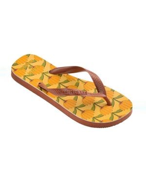 Havaianas X Farm Rio Bandana Deco Flip Flop - Yellow
