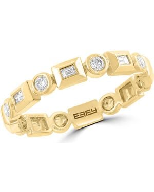 Effy Diamond Band Stackable Ring - Metallic
