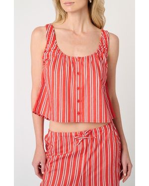 WeWoreWhat Stripe Scoop Neck Tank - Red