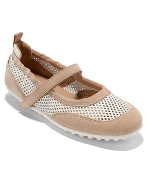 Cole Haan Grandprø Travina Leather Mary Jane Ballet Flat - Natural