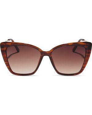 DIFF Heidi 56Mm Cat Eye Sunglasses - Brown