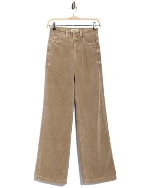 L'Agence Scottie High Rise Wide Leg Jeans - Natural