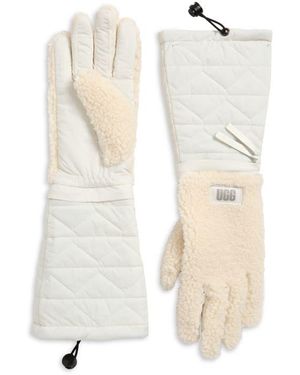 UGG Uggfluff Faux Fur Modular Gloves - White