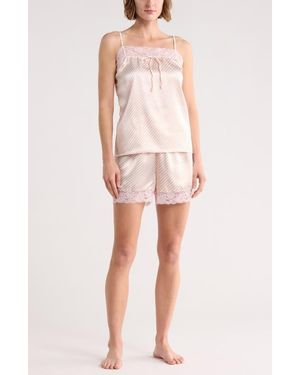 French Connection Sateen Lace Short Pajamas - Multicolor