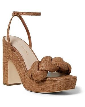 Loeffler Randall Fae Braided Raffia Platform Sandal - Brown