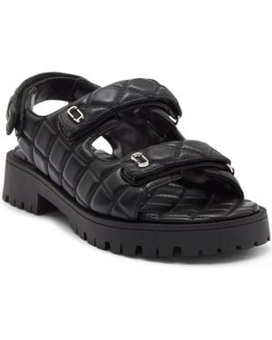 Marc Jacobs 'J' Quilted Sandal - Black