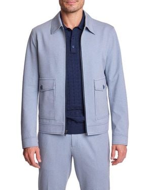 Paisley & Gray Milo Slim Fit Zip Jacket - Blue