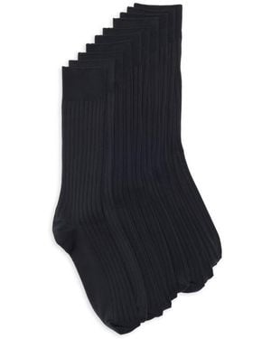 Nordstrom Rack 5-Pack Assorted Dress Socks - Blue