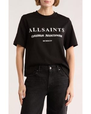 AllSaints Lisa Omnium Cotton Graphic T-Shirt - Black