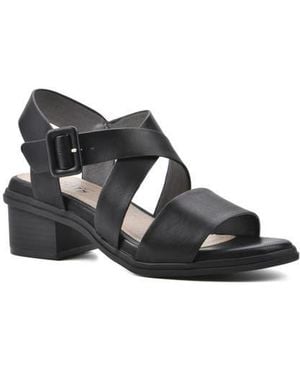 White Mountain Cordovan Heeled Sandal - Black
