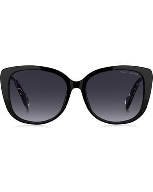 Marc Jacobs 57Mm Gradient Cat Eye Sunglasses - Black