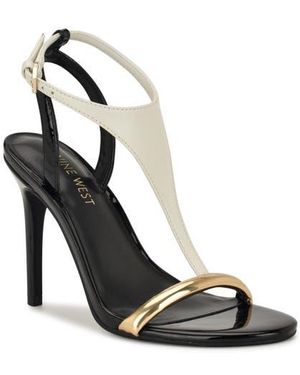 Nine West Miaza T-Strap Stiletto Sandal - Black