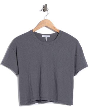 Rag & Bone Slub Cotton Boxy T-Shirt - Blue