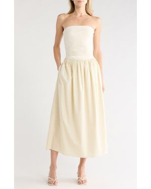 Rag & Bone Claudia Strapless Ponte Dress - Natural